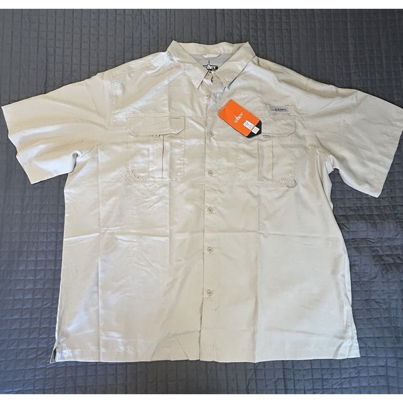 NWT Habit Crayfish Creek Short Sleeve River Shirt Men's 3XL Gray - Picture 1 of 6
